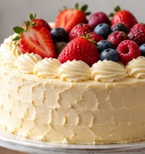 Torta de crema y frutilla